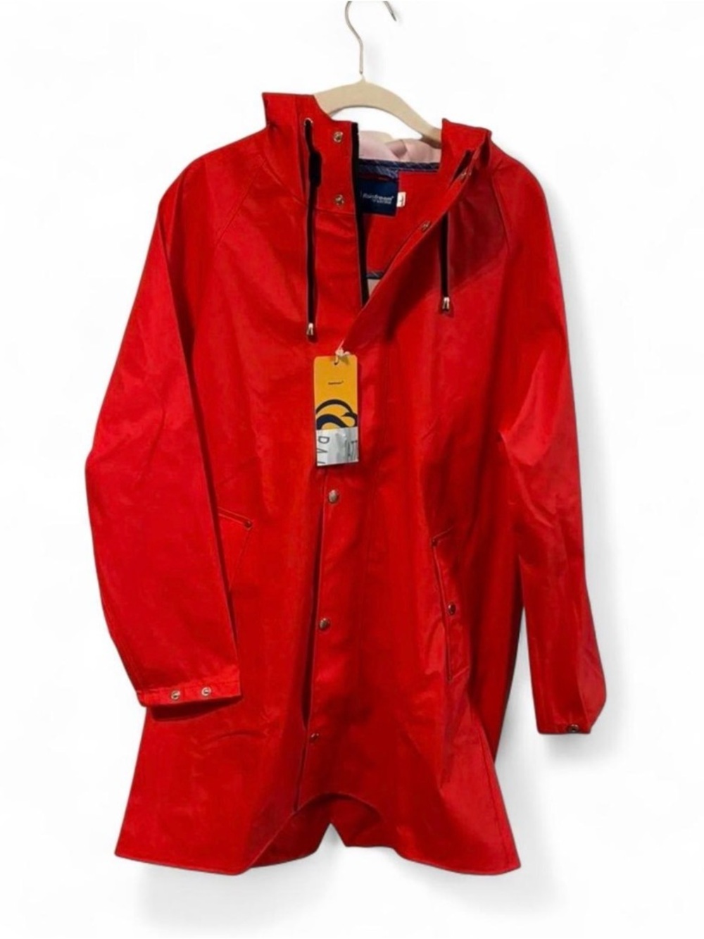 NWT Rainfreem Waterproof Anti-Storm Raincoat – High-Vis Red – Size Large